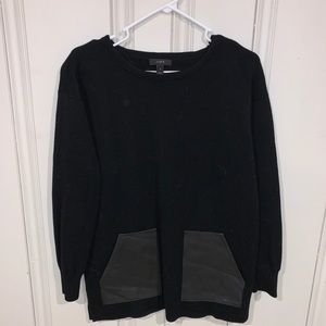 Jcrew Leather Pocket Sweater
